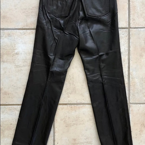 Armani Collezioni Women's Leather Pants, Size 8 - Picture 3 of 5